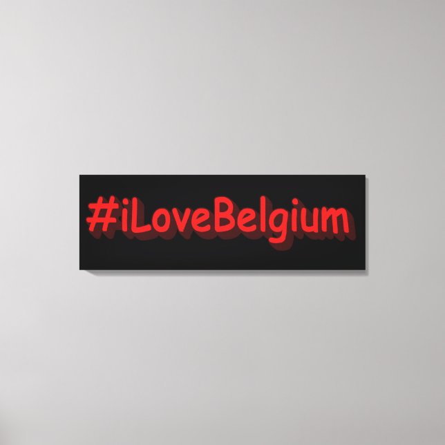 "#iLoveBelgium" Cute Design. Köp nu Canvastryck (Framsida)