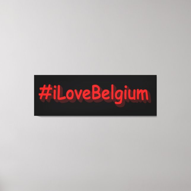 "#iLoveBelgium" Cute Design. Köp nu Canvastryck (Framsida)