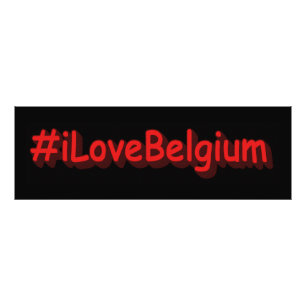 "#iLoveBelgium" Cute Design. Köp nu Fototryck