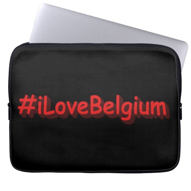 "#iLoveBelgium" Cute Design. Köp nu Laptop Fodral (Framsidan)