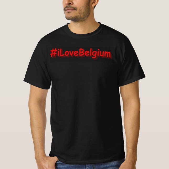 "#iLoveBelgium" Cute Design. Köp nu T Shirt (Framsida)