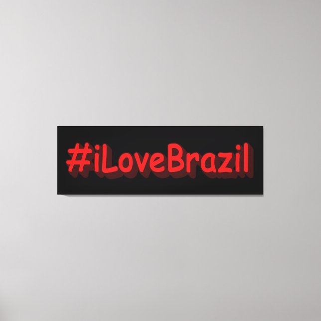 "#iLoveBrasilien" Cute Design. Köp nu Canvastryck (Framsida)