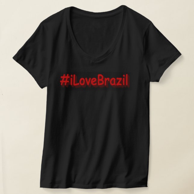 "#iLoveBrasilien" Cute Design. Köp nu T Shirt (Laydown)