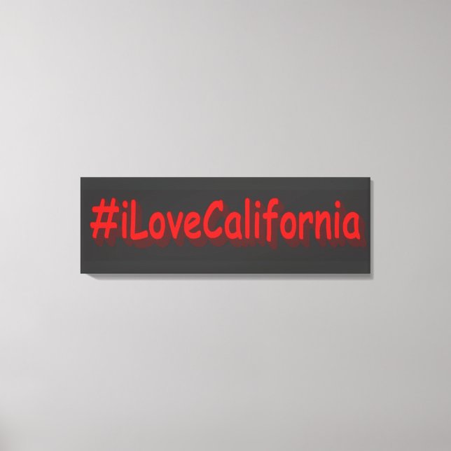 "#iLoveCalifornia " Cute Design. Köp nu Canvastryck (Framsida)