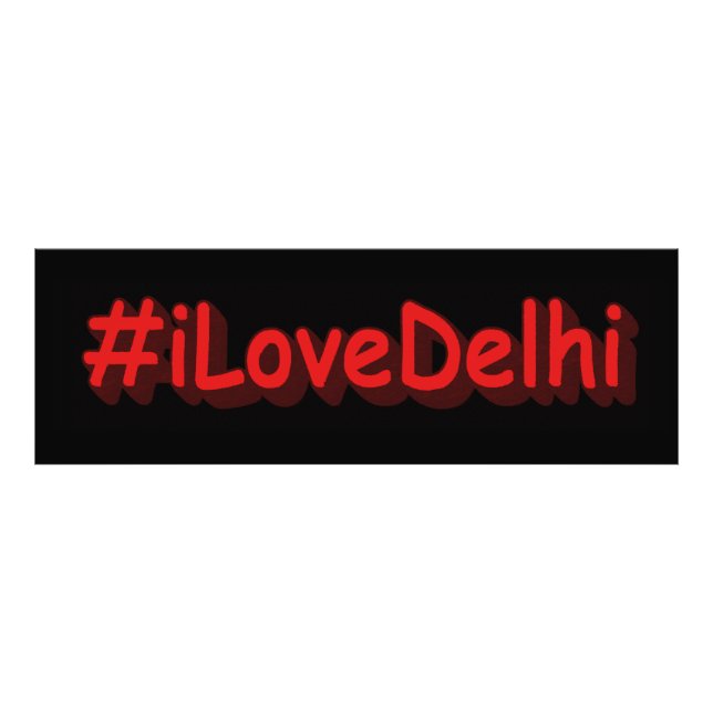 "#iLoveDelhi" Cute Design. Köp nu Fototryck (Framsidan)