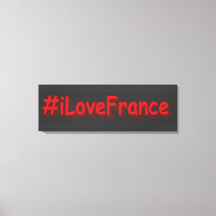 "#iLoveFrance" Cute Design. Köp nu Canvastryck