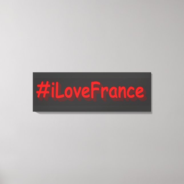 "#iLoveFrance" Cute Design. Köp nu Canvastryck (Framsida)