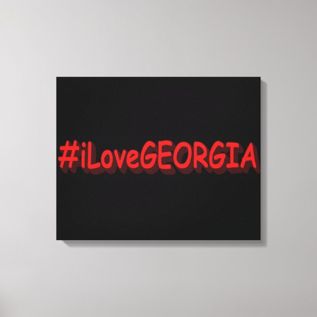 "#iLoveGEORGIA " Cute Design. Köp nu Canvastryck (Framsida)