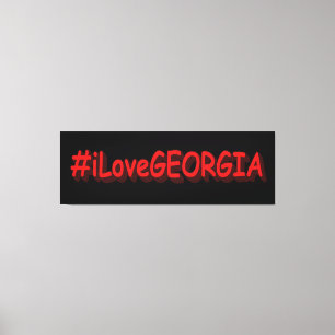 "#iLoveGEORGIA " Cute Design. Köp nu Canvastryck
