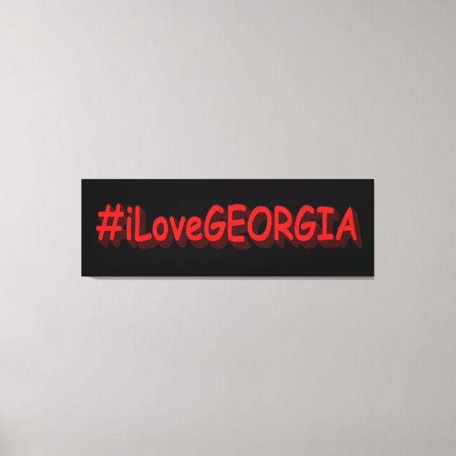 "#iLoveGEORGIA " Cute Design. Köp nu Canvastryck (Framsida)
