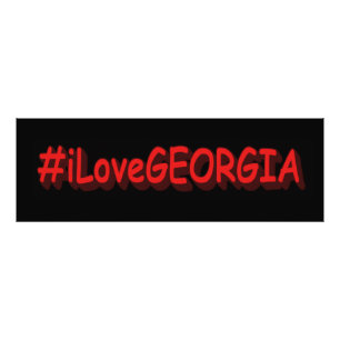 "#iLoveGEORGIA " Cute Design. Köp nu Fototryck