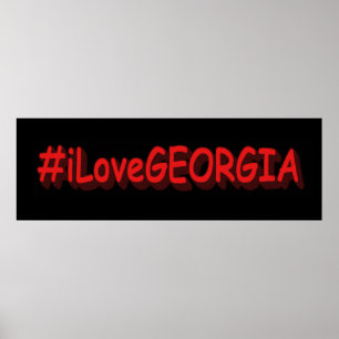 "#iLoveGEORGIA " Cute Design. Köp nu Poster