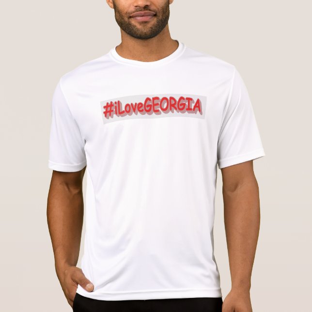"#iLoveGEORGIA " Cute Design. Köp nu T Shirt (Framsida)