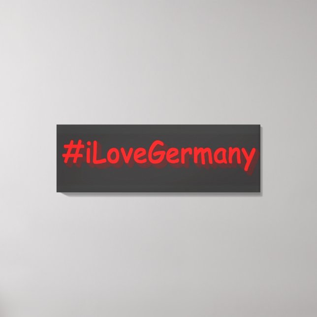 "#iLoveGermany" Cute Design. Buy Now Canvastryck (Framsida)