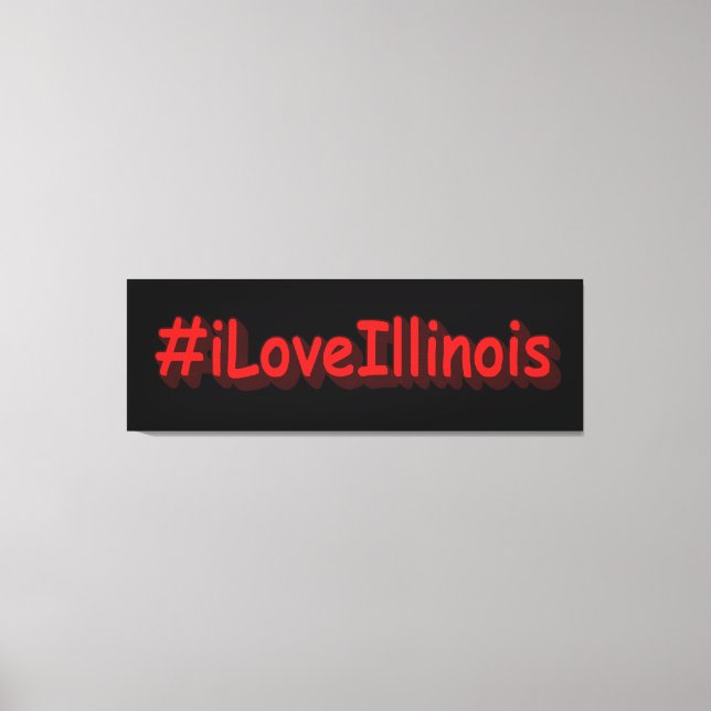 "#iLoveIllinois " Cute Design. Köp nu Canvastryck (Framsida)