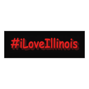"#iLoveIllinois " Cute Design. Köp nu Fototryck