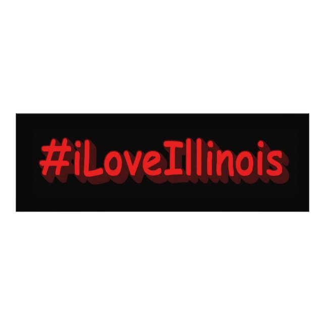 "#iLoveIllinois " Cute Design. Köp nu Fototryck (Framsidan)