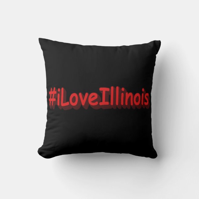 "#iLoveIllinois " Cute Design. Köp nu Kudde (Framsida)