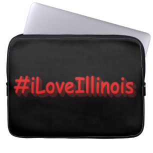 "#iLoveIllinois " Cute Design. Köp nu Laptop Fodral