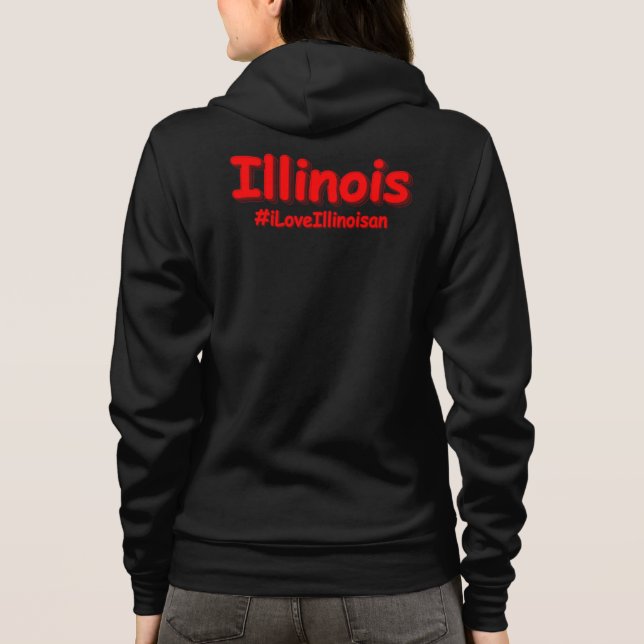 "#iLoveIllinoisan " Cute Design. Köp nu T Shirt (Baksida)
