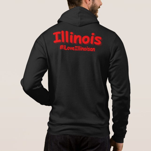 "#iLoveIllinoisan " Cute Design. Köp nu T Shirt (Baksida)
