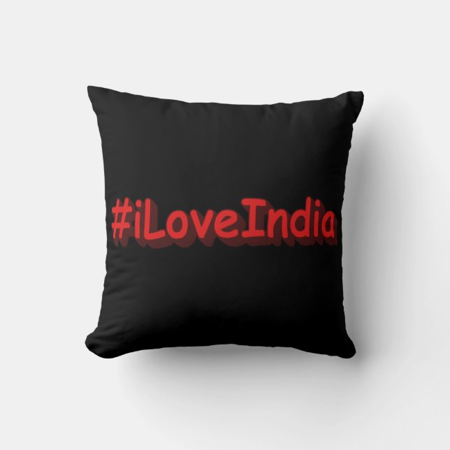 "#iLoveIndia " Cute Design. Köp nu Kudde (Framsida)