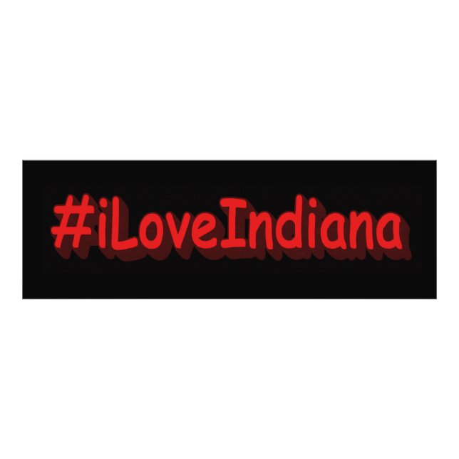"#iLoveIndiana " Cute Design. Köp nu Fototryck (Framsidan)