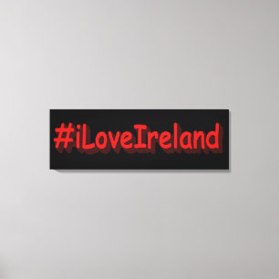 "#iLoveIreland" Cute Design. Köp nu Canvastryck