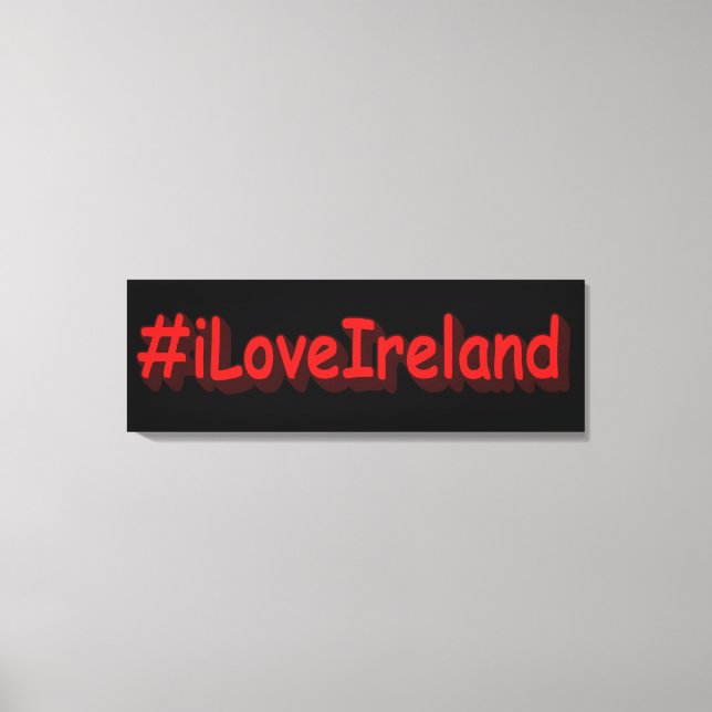 "#iLoveIreland" Cute Design. Köp nu Canvastryck (Framsida)