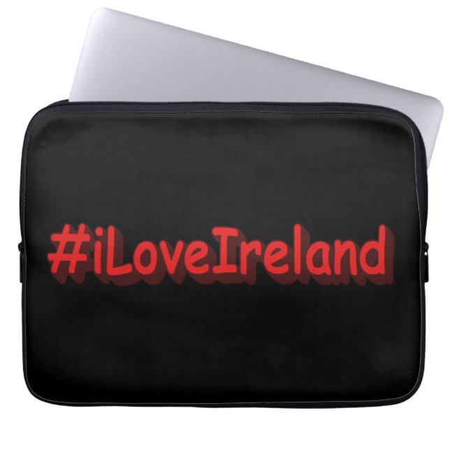 "#iLoveIreland" Cute Design. Köp nu Laptop Fodral (Framsidan)