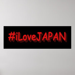 "#iLoveJAPAN" Cute Design. Köp nu Poster