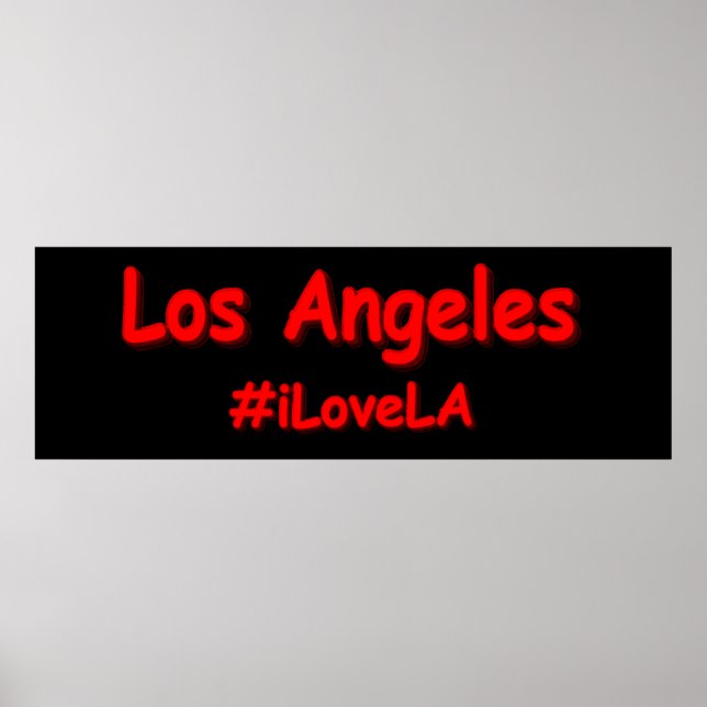 "#iLoveLA" Cute Design. Köp nu Poster (Framsidan)