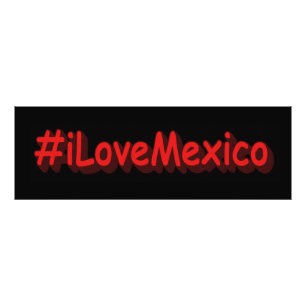 "#iLoveMexico" Cute Design. Köp nu Fototryck