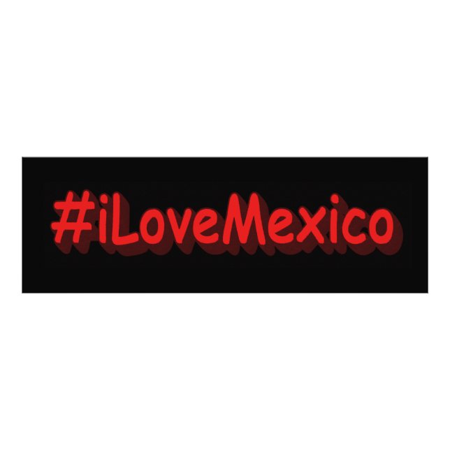 "#iLoveMexico" Cute Design. Köp nu Fototryck (Framsidan)