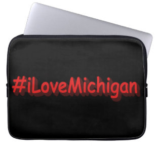 "#iLoveMichigan " Cute Design. Köp nu Laptop Fodral