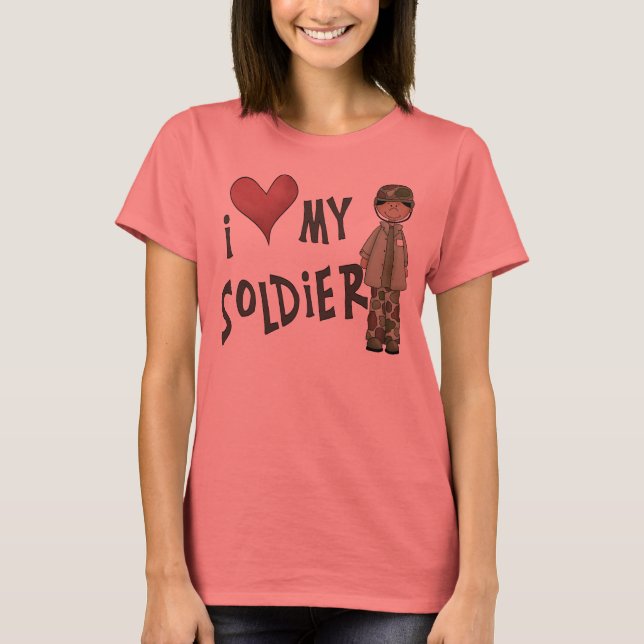 Ilovemysoliershirt2 T Shirt (Framsida)