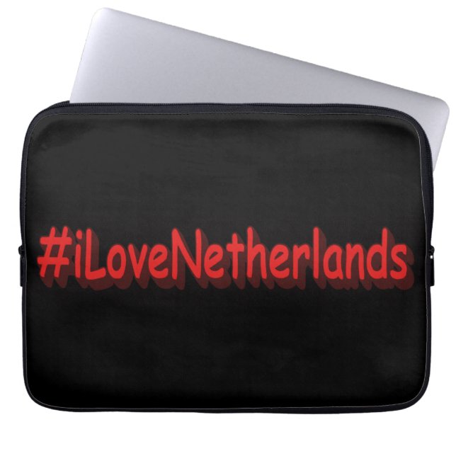 "#iLoveNetherlands" Cute Design. Köp nu Laptop Fodral (Framsidan)