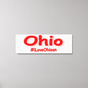 "#iLoveOhioan" Cute Design. Köp nu Canvastryck