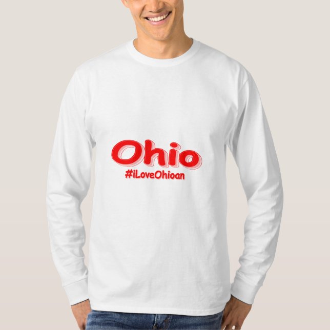 "#iLoveOhioan" Cute Design. Köp nu T Shirt (Framsida)