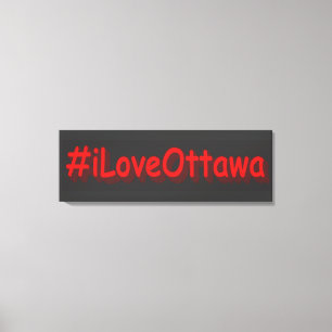 "#iLoveOttawa" Cute Design. Köp nu Canvastryck