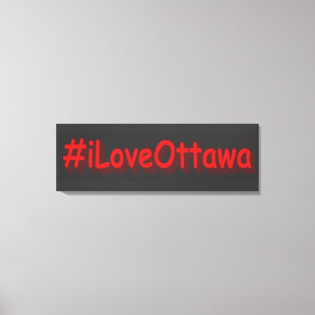 "#iLoveOttawa" Cute Design. Köp nu Canvastryck (Framsida)