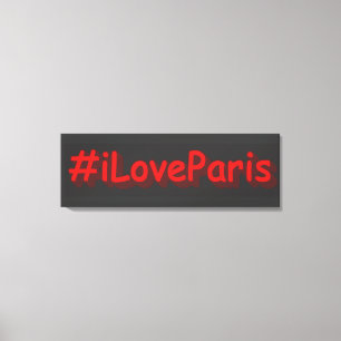 "#iLoveParis" Cute Design. Köp nu Canvastryck