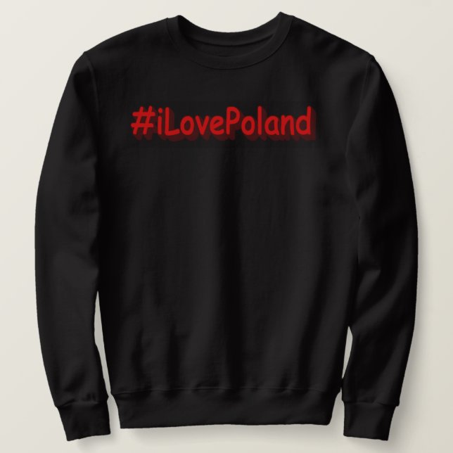 "#iLovePoland" Cute Design. Köp nu Lång Ärmad Tröja (Design framsida)