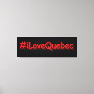 "#iLoveQuebec " Cute Design. Köp nu Canvastryck