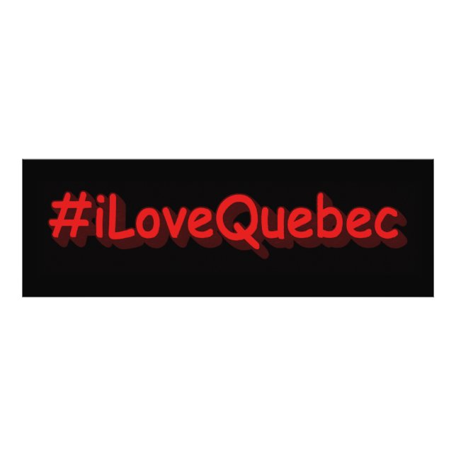 "#iLoveQuebec " Cute Design. Köp nu Fototryck (Framsidan)
