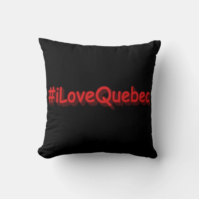 "#iLoveQuebec " Cute Design. Köp nu Kudde (Framsida)