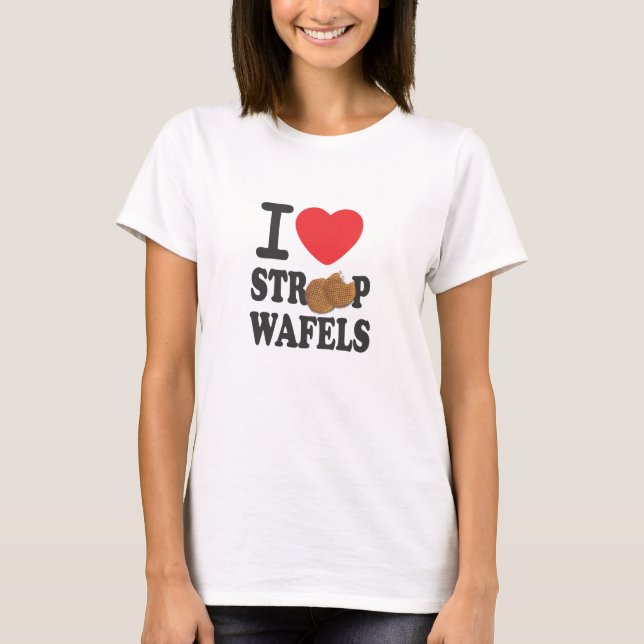 iLoveStroopwafels.com Babydollutslagsplats T-shirt (Framsida)