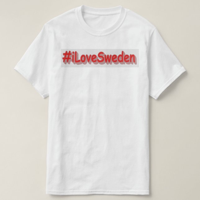 "#iLoveSverige" Cute Design. Köp nu T Shirt (Design framsida)
