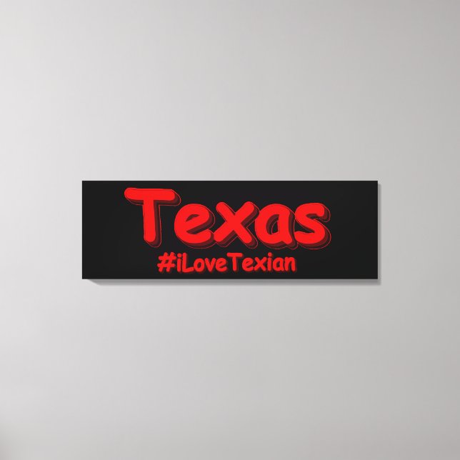 "#iLoveTexian " Cute Design. Köp nu Canvastryck (Framsida)