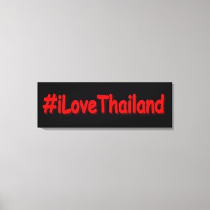 "#iLoveThailand" Cute Design. Köp nu Canvastryck